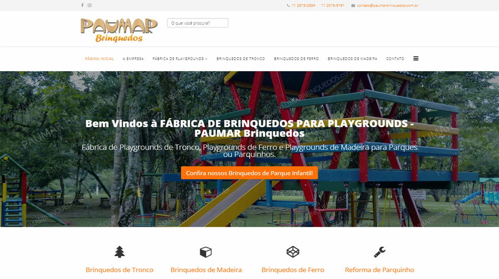 Criação de Site: PAUMAR Brinquedos Indústria e Comércio Ltda.