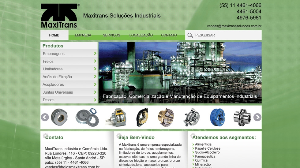 Criação de Site - Maxitrans Soluções Industriais